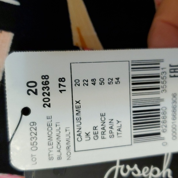 Joseph Ribkoff black floral Valentina Flare palazzo pants wide leg size … - Picture 7 of 14